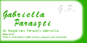 gabriella paraszti business card